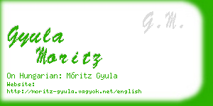 gyula moritz business card
